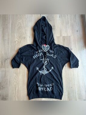NWT Abbey Dawn High Seas Oversized Slouchy Hoody